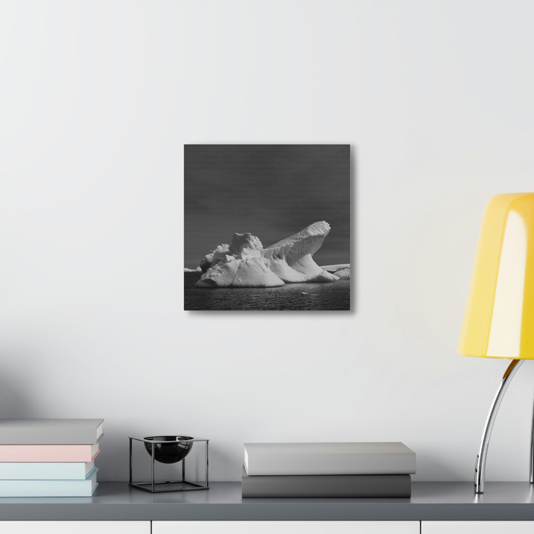 The Angles of an Iceberg in Black and White - Canvas