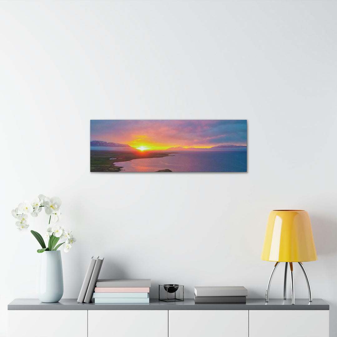 Sunset Over the Fjord Part 1 - Canvas