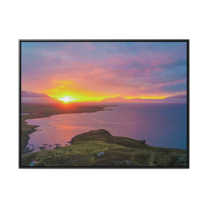 Sunset Over the Fjord Part 1 - Canvas with Frame