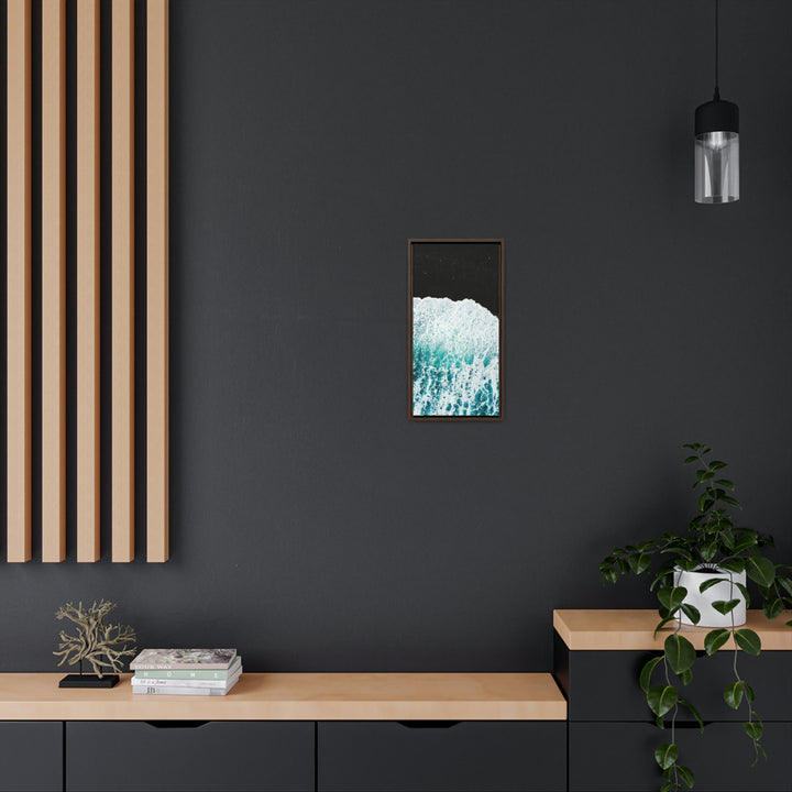 A Wave on Volcanic Sand - Canvas with Frame