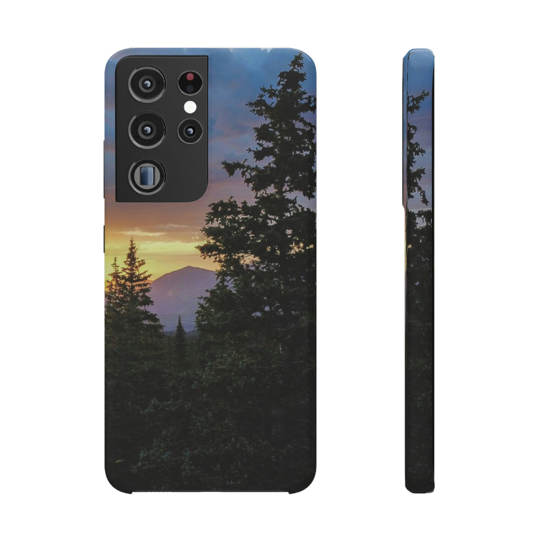 Rainy Sunset Through the Trees - Phone Case