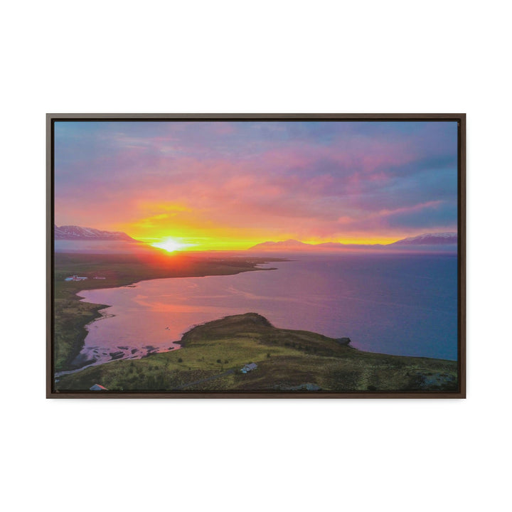 Sunset Over the Fjord Part 1 - Canvas with Frame