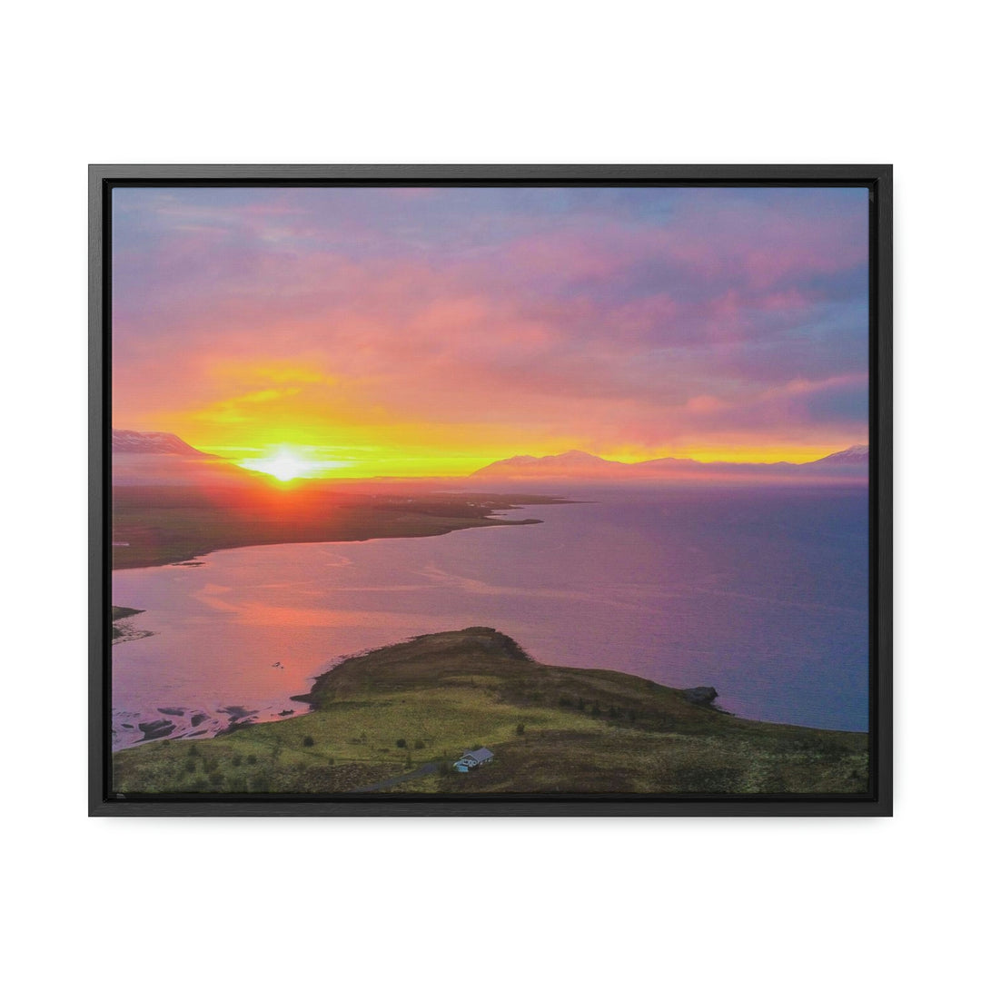 Sunset Over the Fjord Part 1 - Canvas with Frame