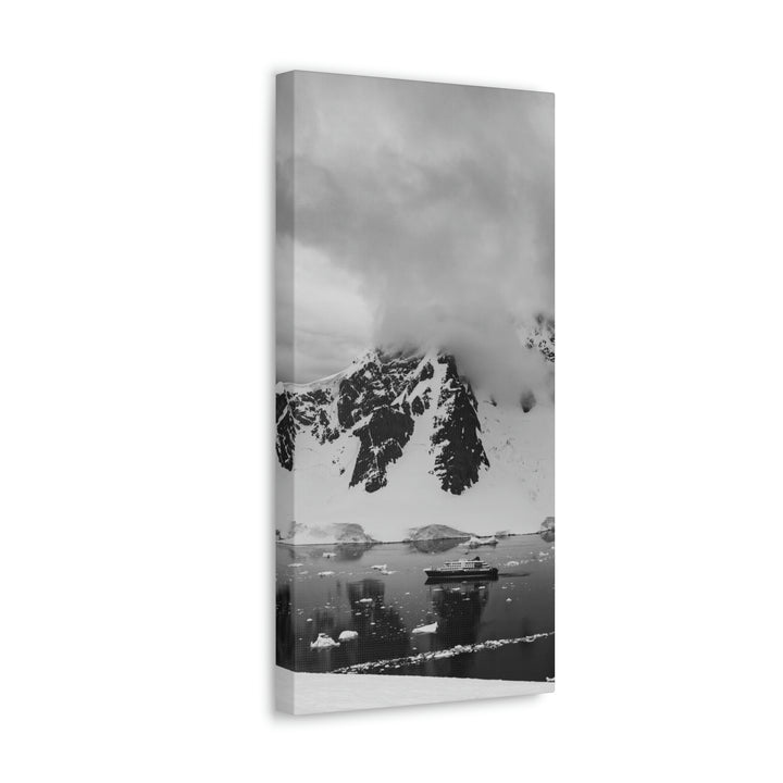 Peaceful Anchoring in Black and White - Canvas