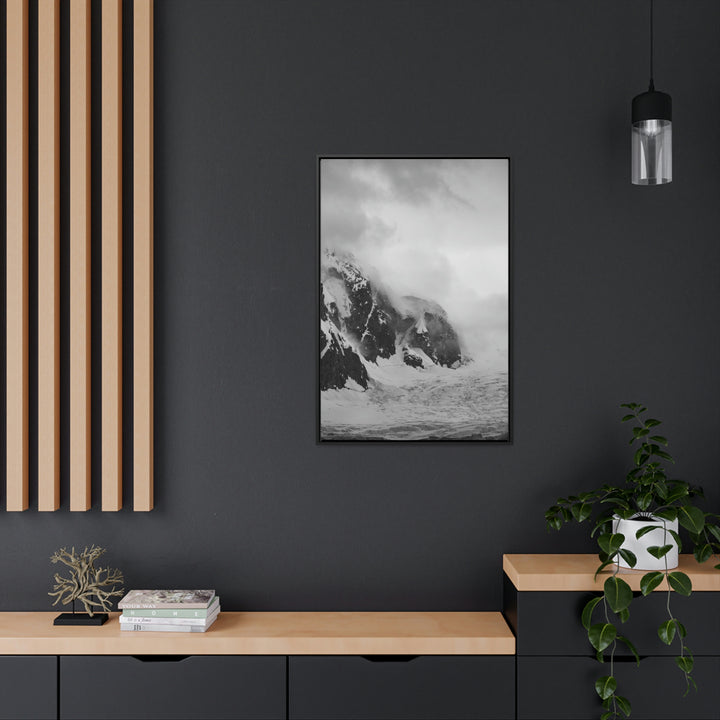 The Mist Descends in Black and White - Canvas with Frame