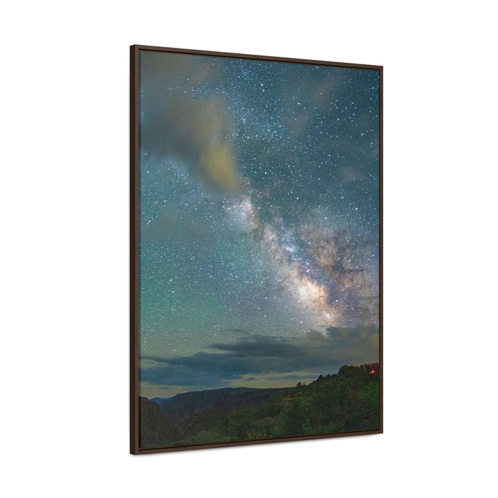 Milky Way Through the Clouds Part 1 - Canvas with Frame