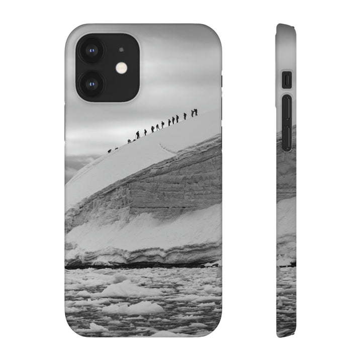 Preparing for the Climb in Black and White - Phone Case