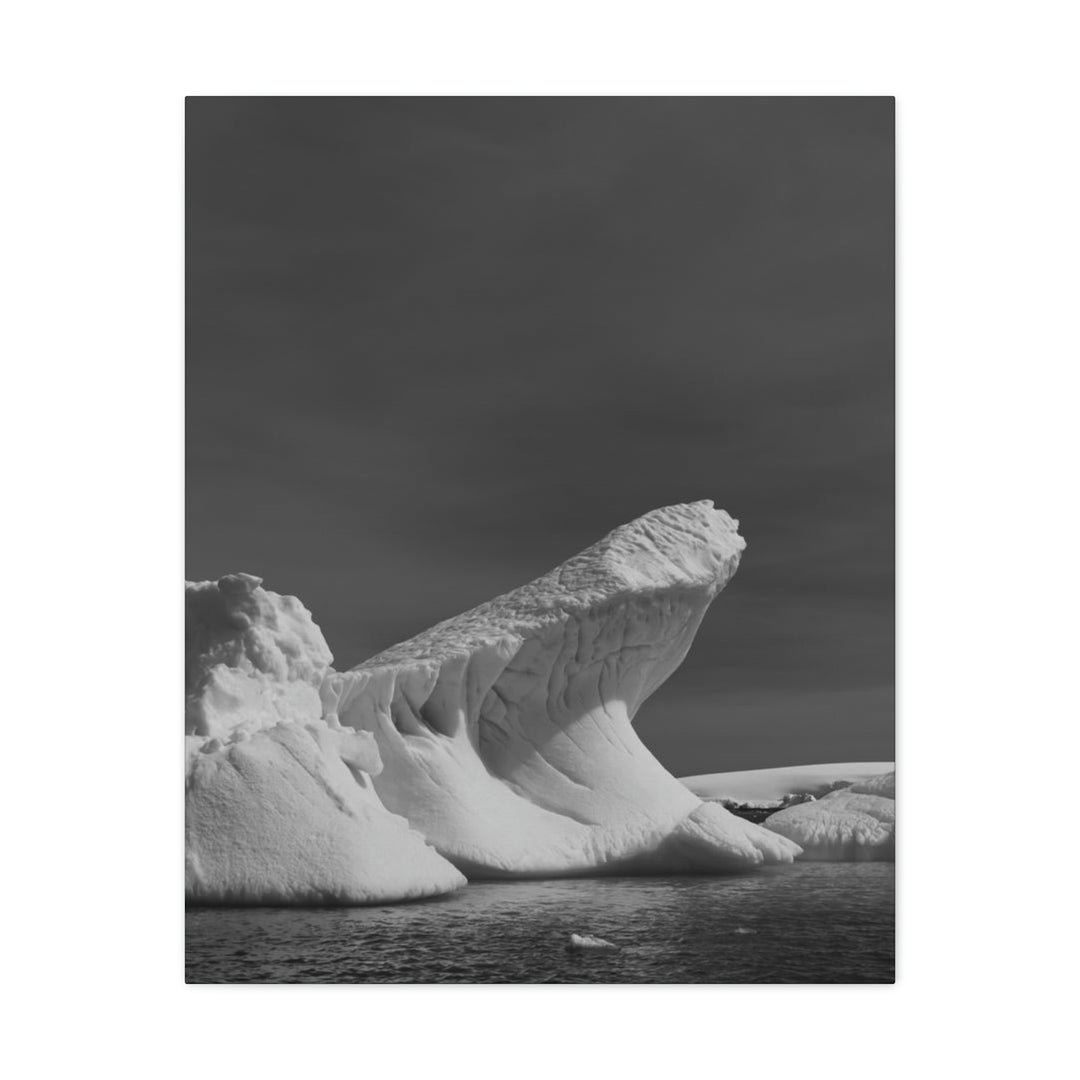 The Angles of an Iceberg in Black and White - Canvas