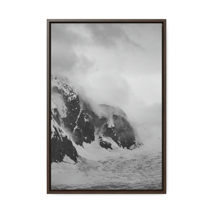 The Mist Descends in Black and White - Canvas with Frame