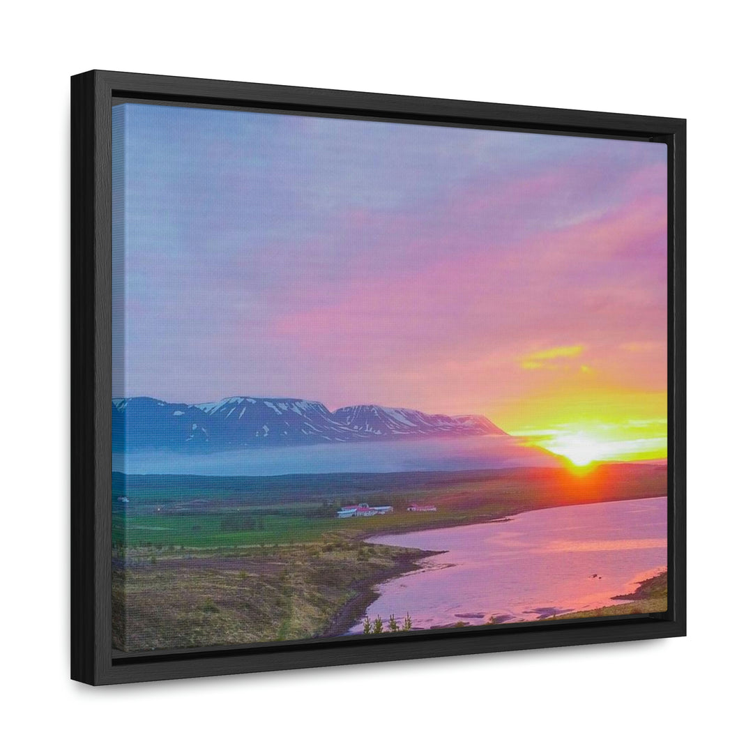 Sunset Over the Fjord Part 2 - Canvas with Frame