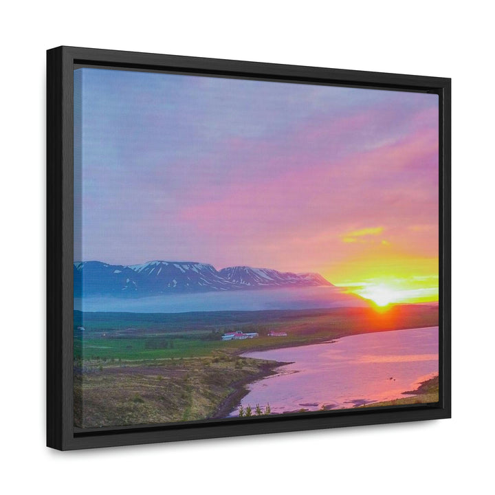 Sunset Over the Fjord Part 2 - Canvas with Frame