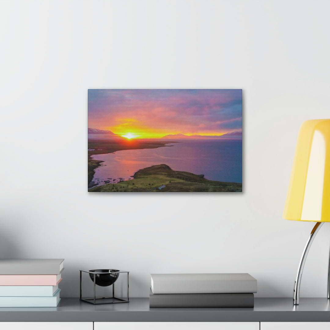 Sunset Over the Fjord Part 1 - Canvas