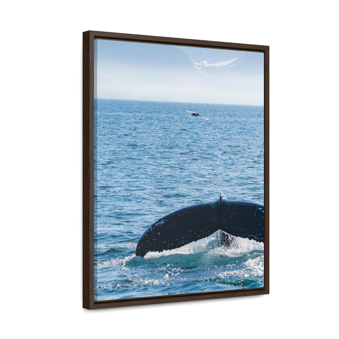 A Whale and A Mountain - Canvas with Frame