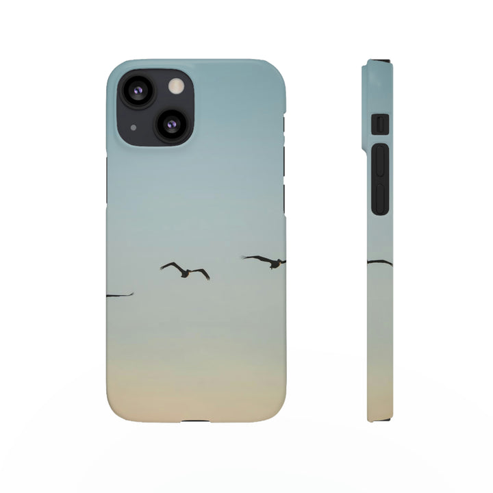 Brown Pelicans in Flight - Phone Case