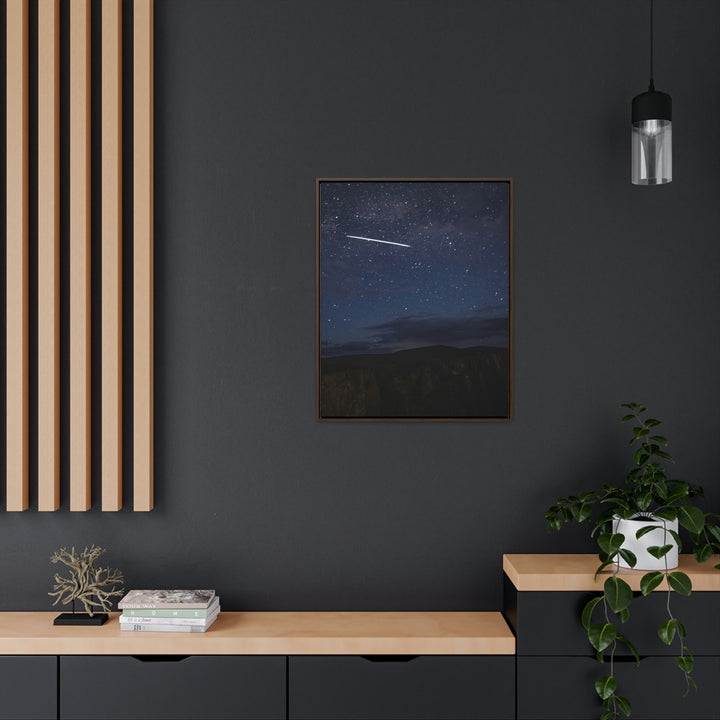 Starlink Above the Canyon - Canvas with Frame