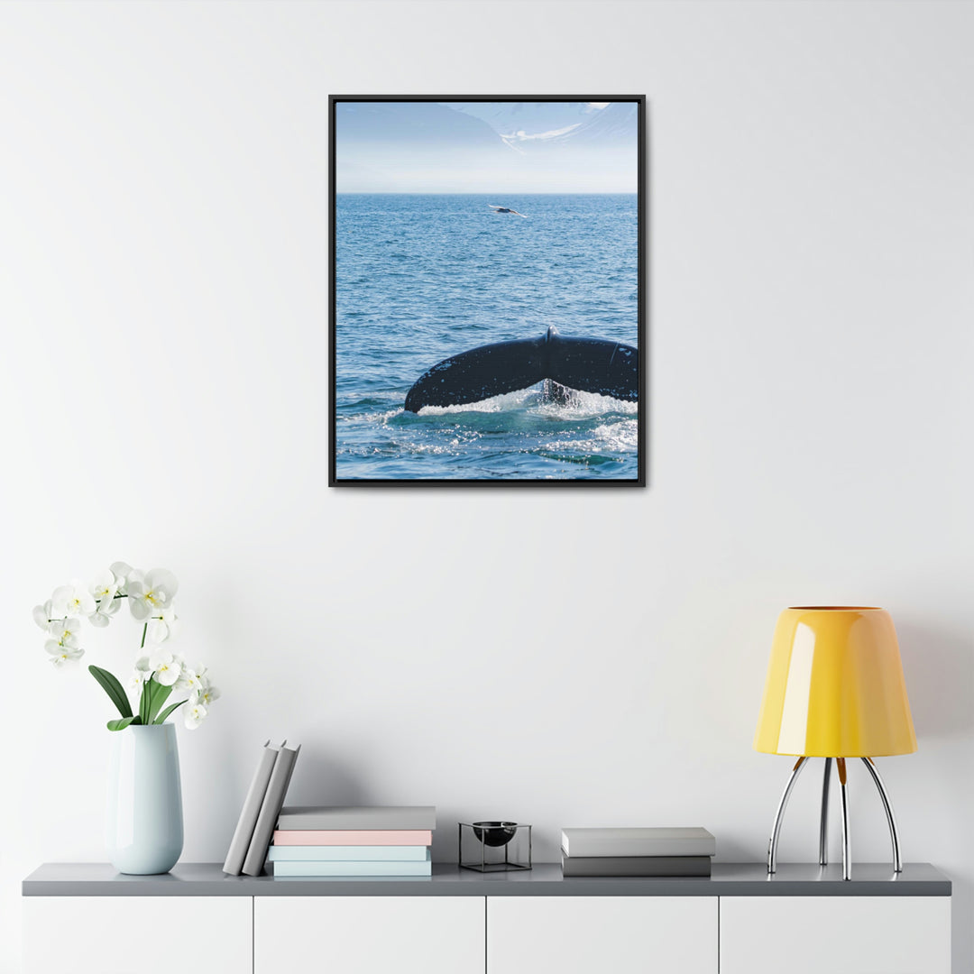 A Whale and A Mountain - Canvas with Frame