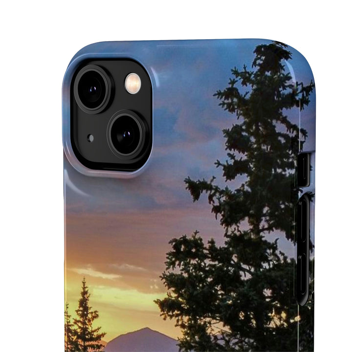 Rainy Sunset Through the Trees - Phone Case