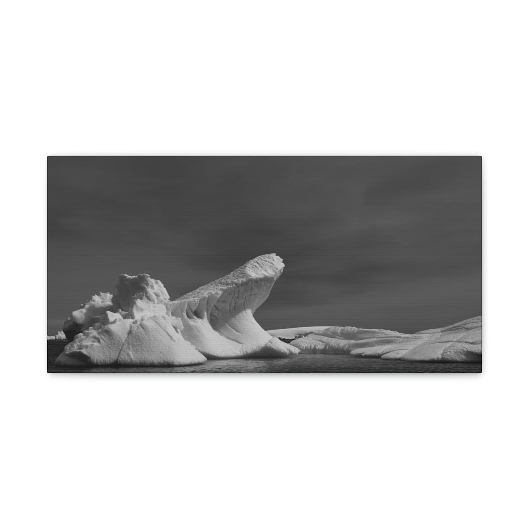 The Angles of an Iceberg in Black and White - Canvas