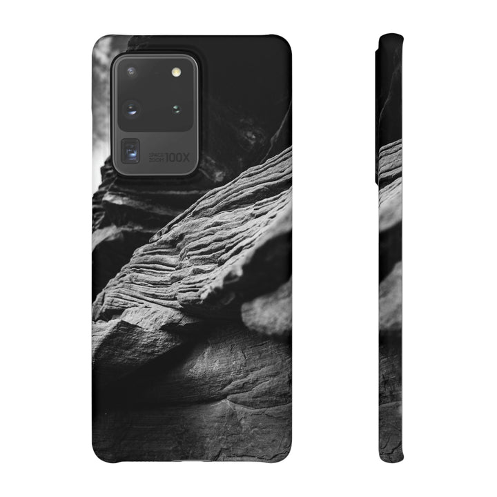 Layers of Rock in Black and White - Phone Case