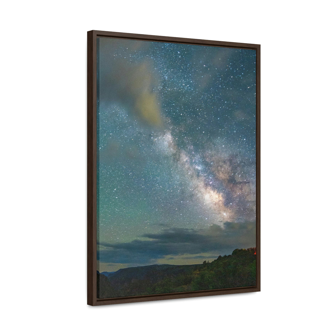 Milky Way Through the Clouds Part 1 - Canvas with Frame