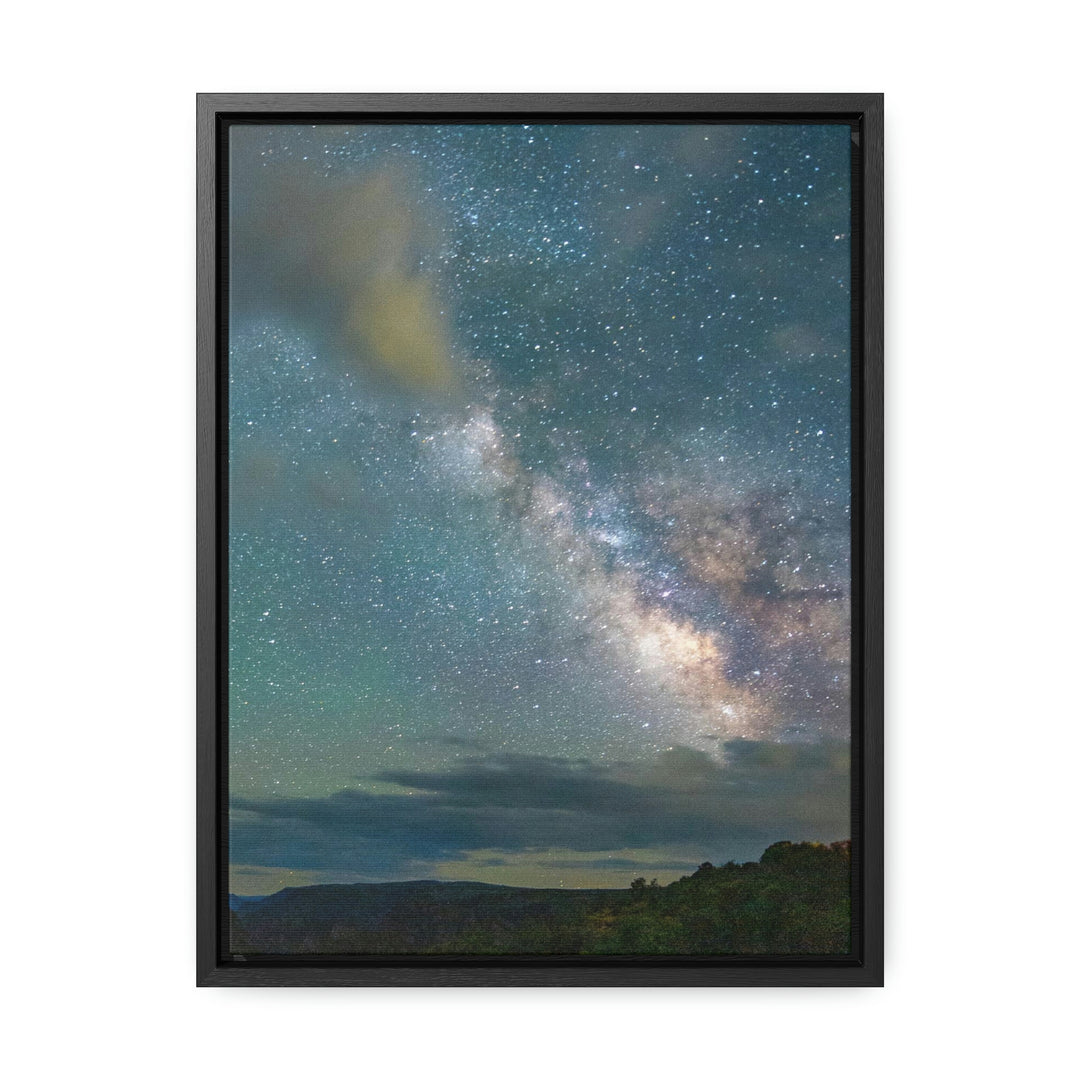 Milky Way Through the Clouds Part 1 - Canvas with Frame