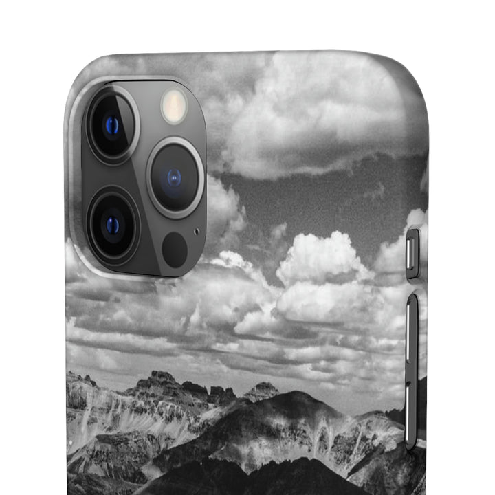 Imogene Pass From the Air in Black and White - Phone Case