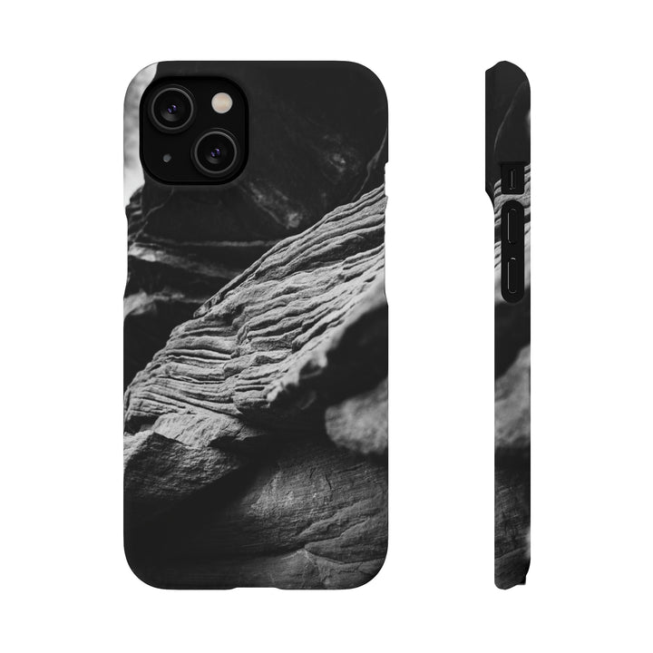 Layers of Rock in Black and White - Phone Case