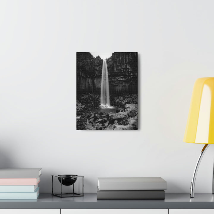 Svartifoss in Black and White - Canvas