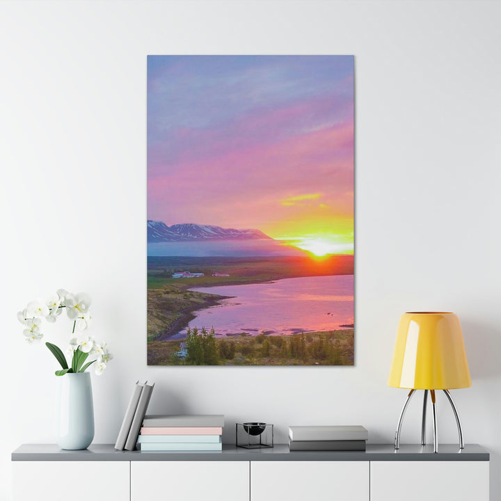 Sunset Over the Fjord Part 2 - Canvas