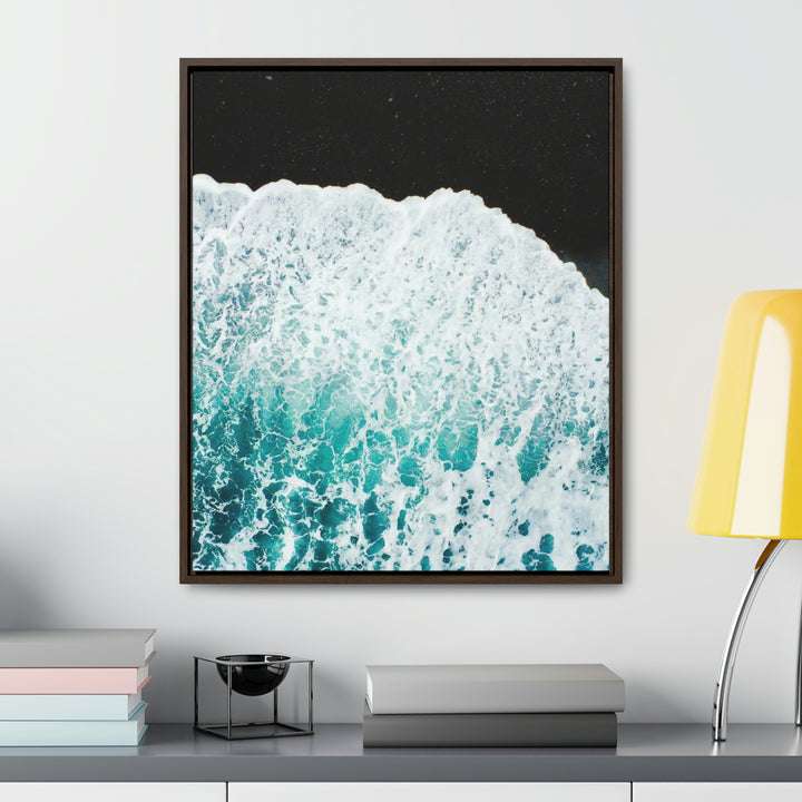 A Wave on Volcanic Sand - Canvas with Frame