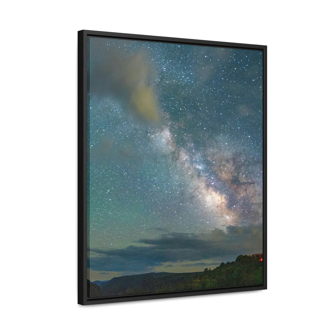 Milky Way Through the Clouds Part 1 - Canvas with Frame