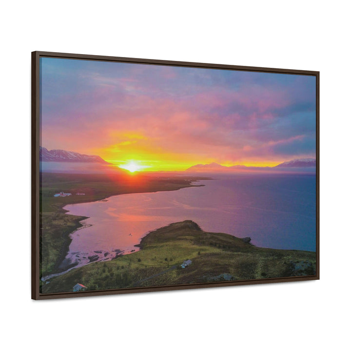 Sunset Over the Fjord Part 1 - Canvas with Frame