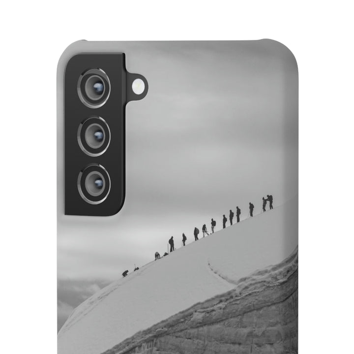 Preparing for the Climb in Black and White - Phone Case