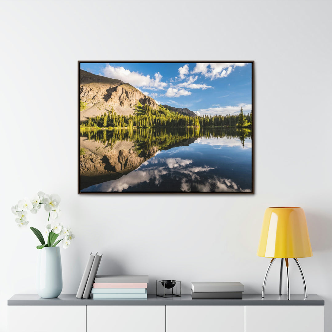 Mountain Scene Reflected - Canvas with Frame