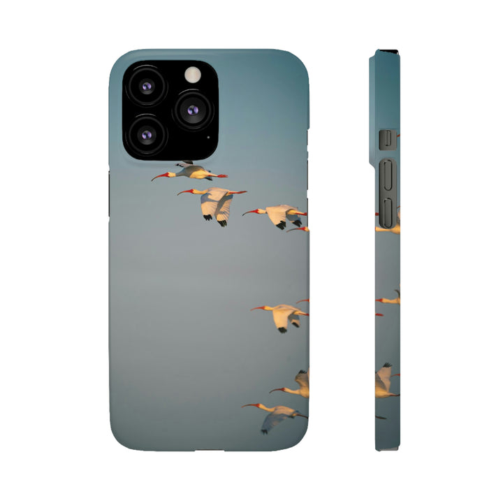 White Ibis in Flight - Phone Case