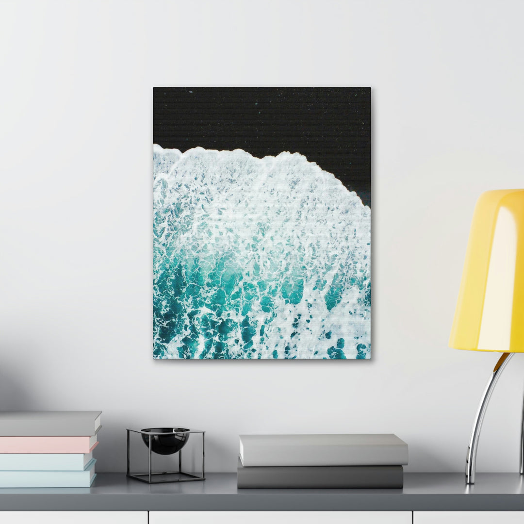 A Wave on Volcanic Sand - Canvas