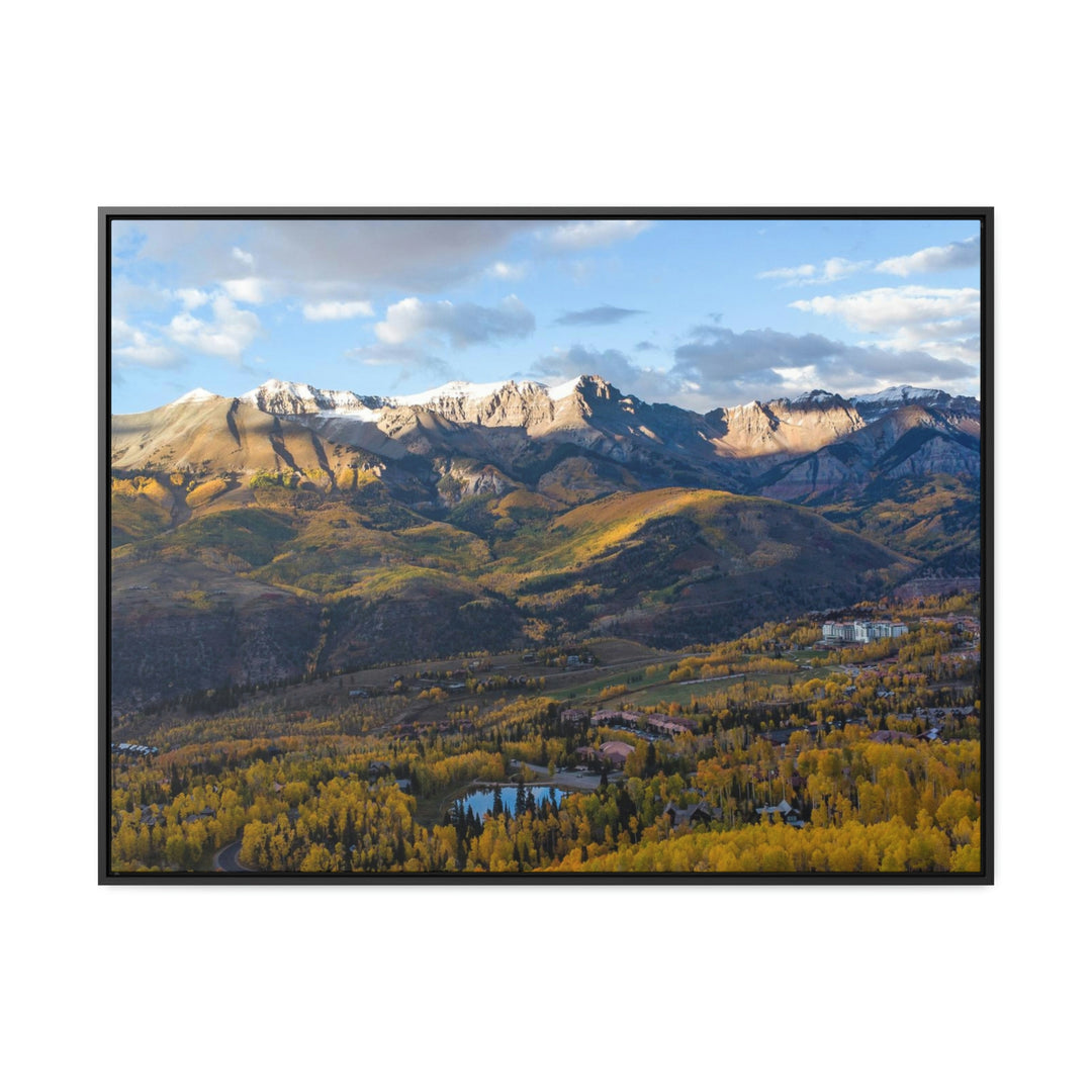 Glowing Mountainside - Canvas with Frame