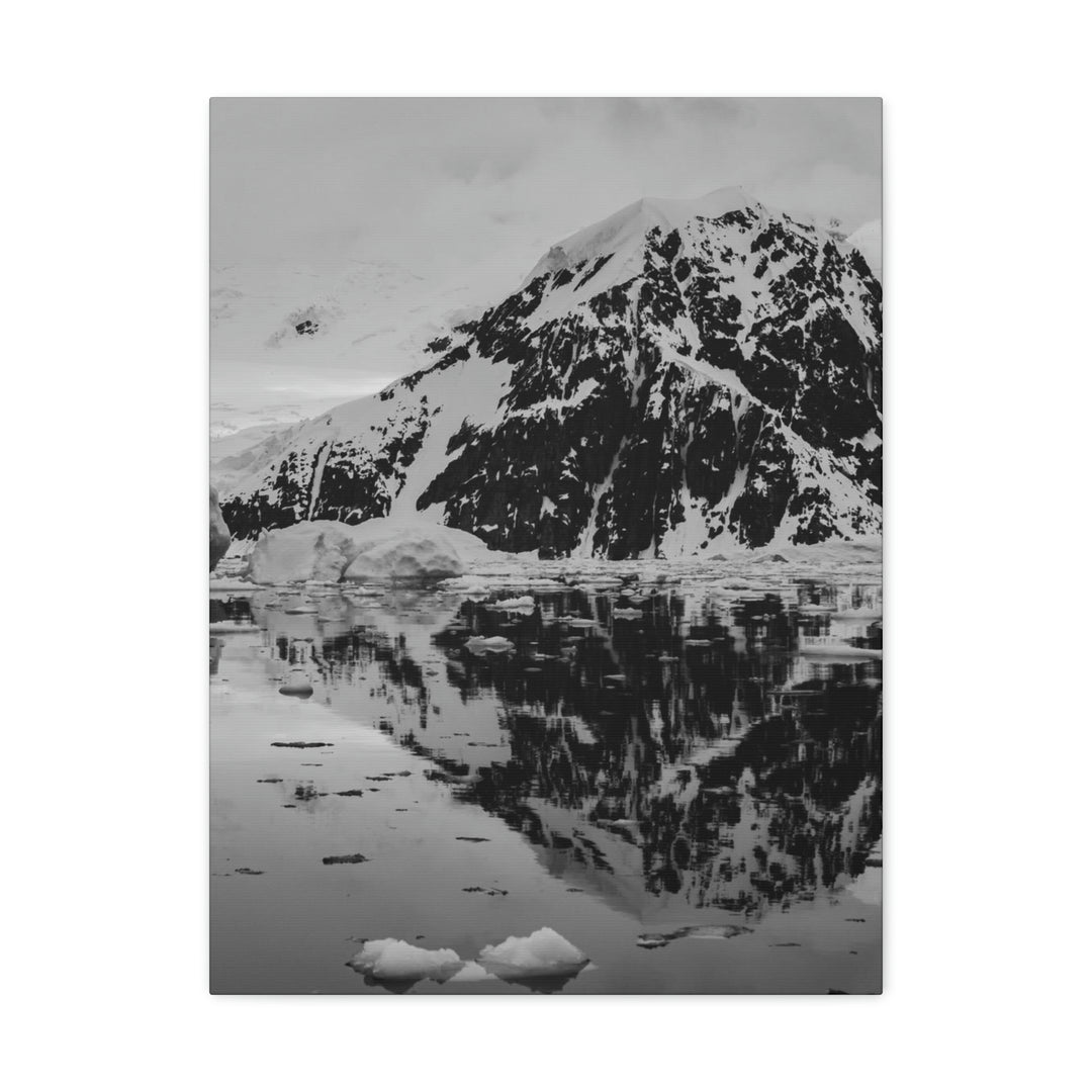 Reflected Calm in Black and White - Canvas