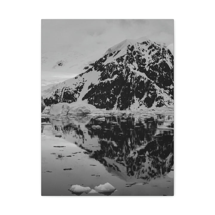 Reflected Calm in Black and White - Canvas