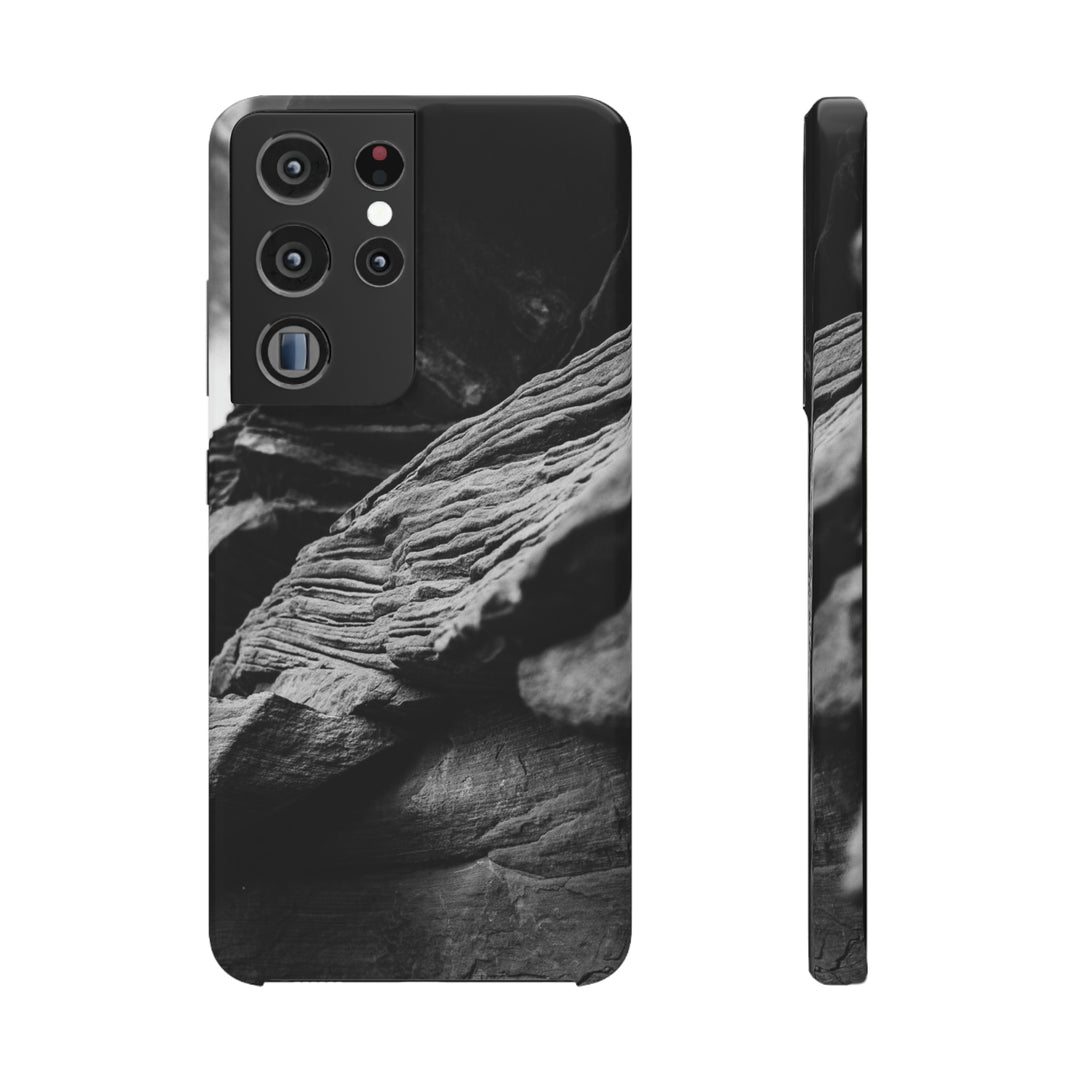 Layers of Rock in Black and White - Phone Case