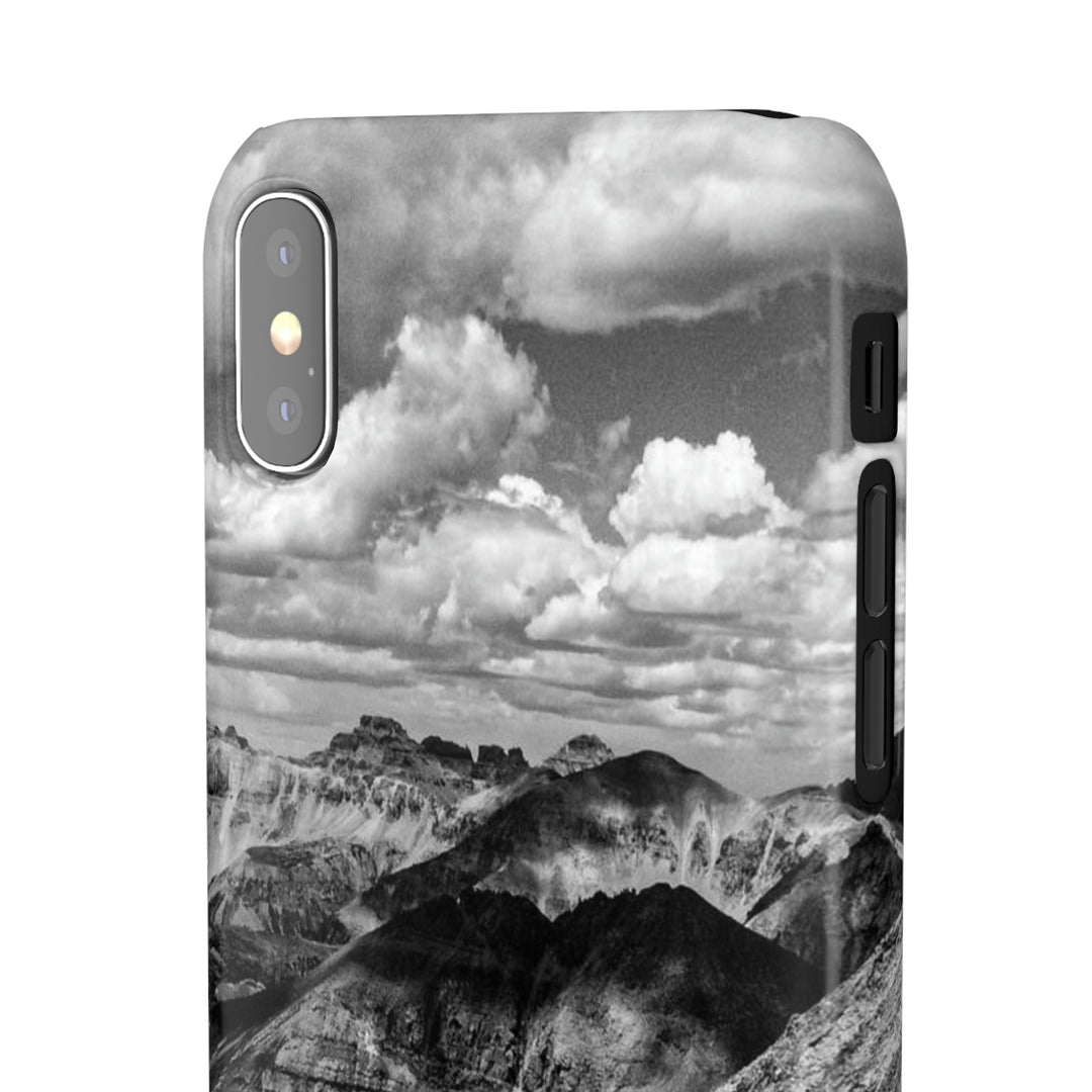 Imogene Pass From the Air in Black and White - Phone Case