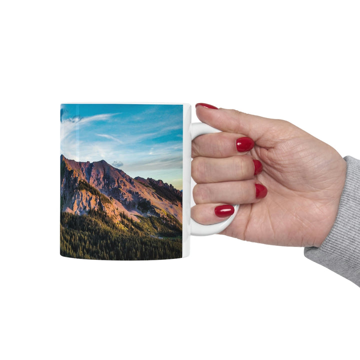 Fading Mountain Light - Ceramic Mug 11oz - Visiting This World