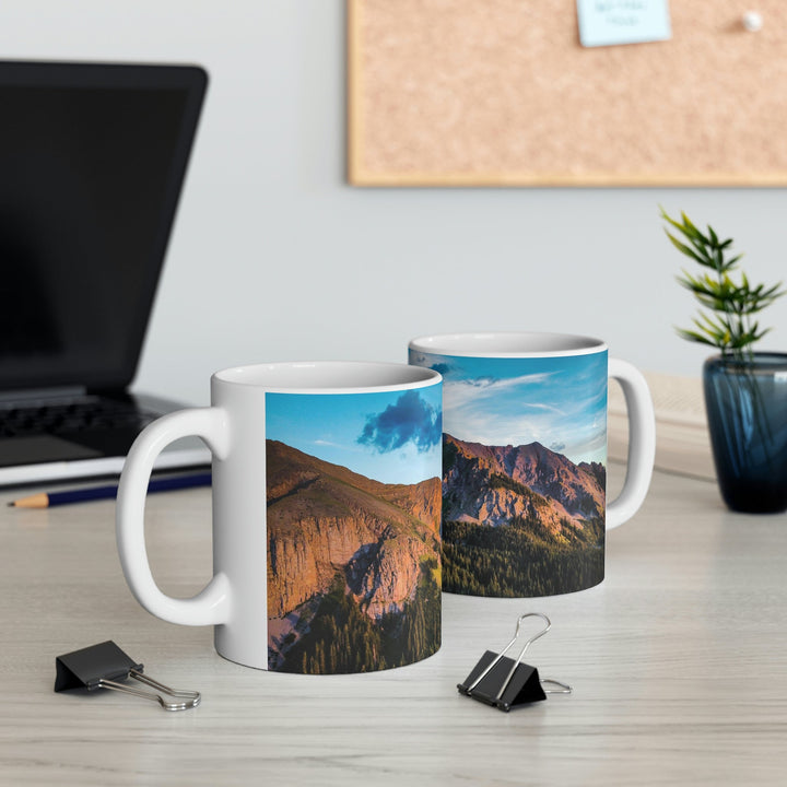 Fading Mountain Light - Ceramic Mug 11oz - Visiting This World