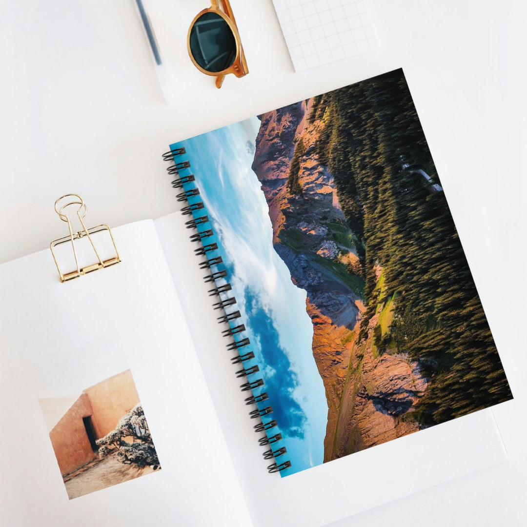 Fading Mountain Light - Spiral Ruled Line Notebook - Visiting This World