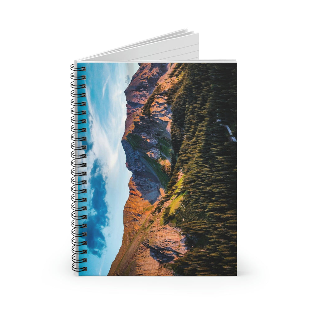 Fading Mountain Light - Spiral Ruled Line Notebook - Visiting This World