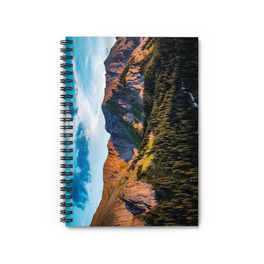 Fading Mountain Light - Spiral Ruled Line Notebook - Visiting This World