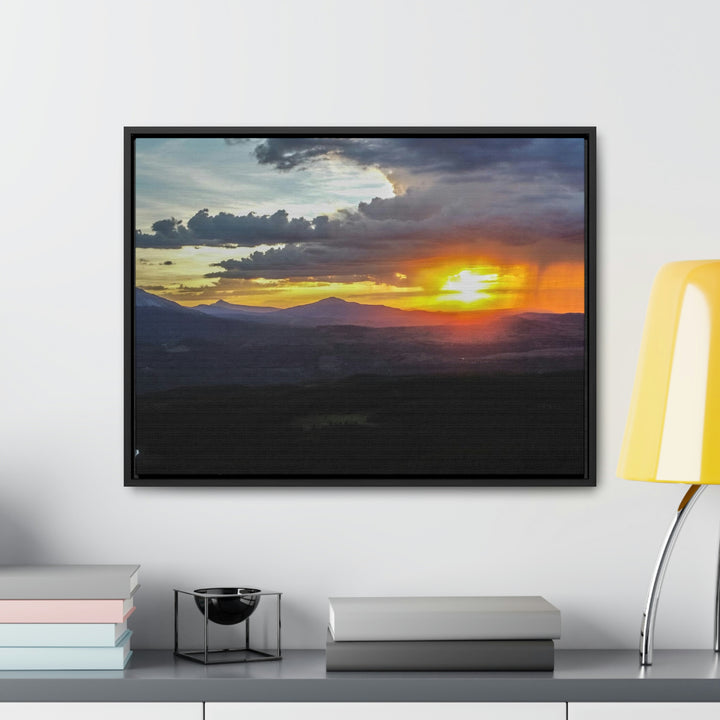 Rainy Sunset - Canvas with Frame