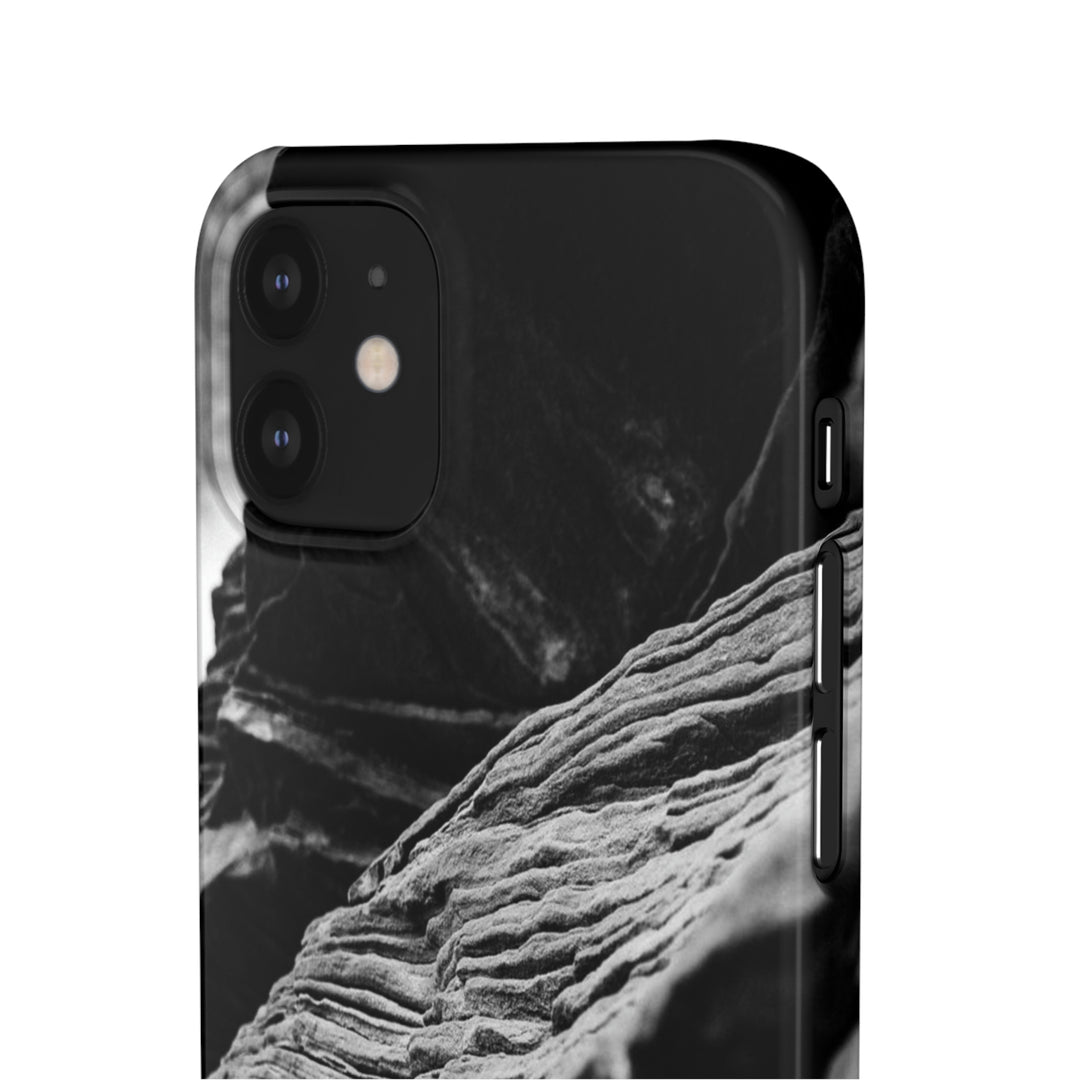 Layers of Rock in Black and White - Phone Case