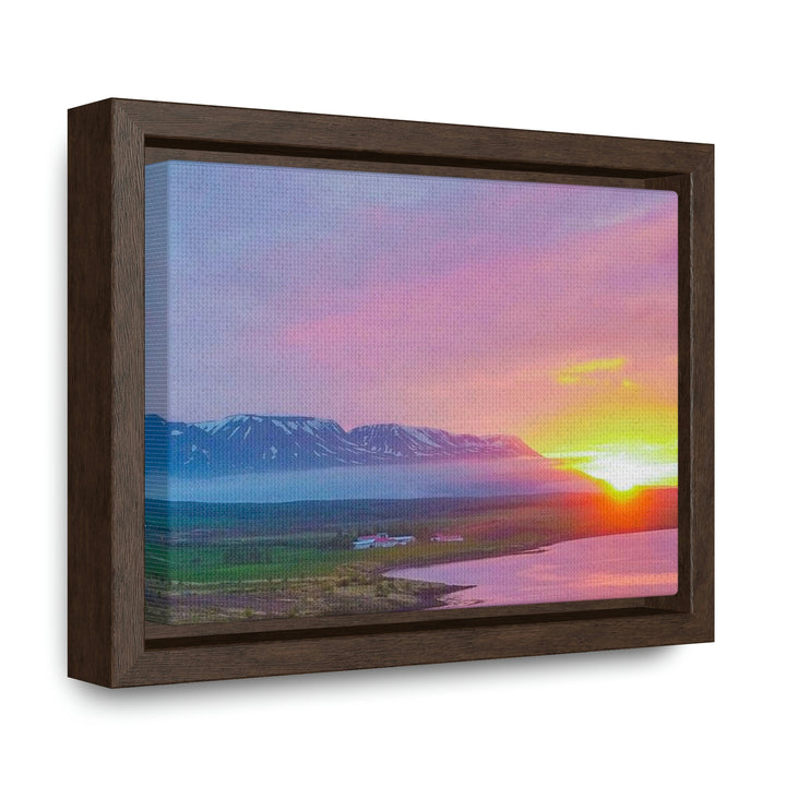 Sunset Over the Fjord Part 2 - Canvas with Frame