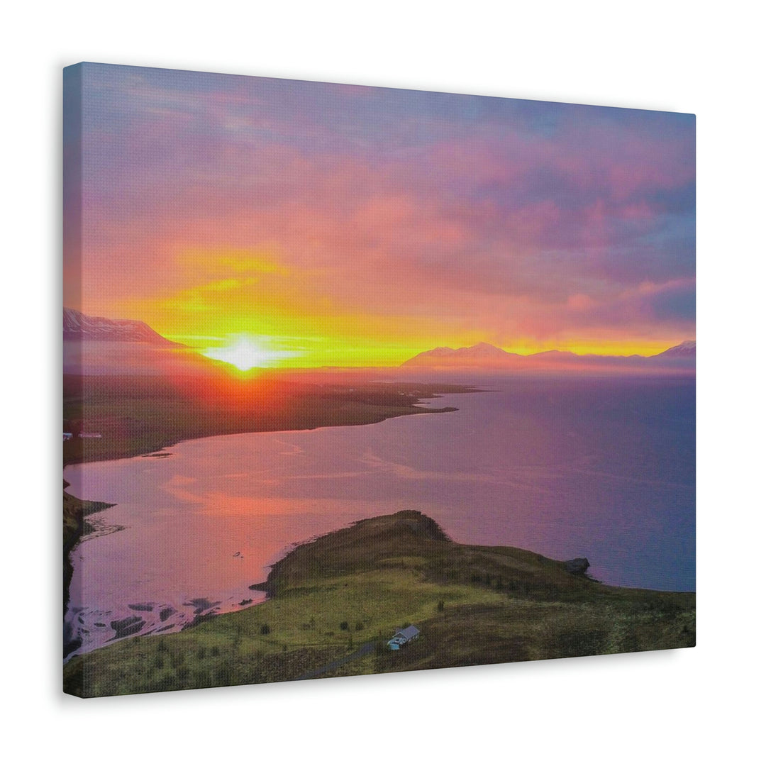 Sunset Over the Fjord Part 1 - Canvas